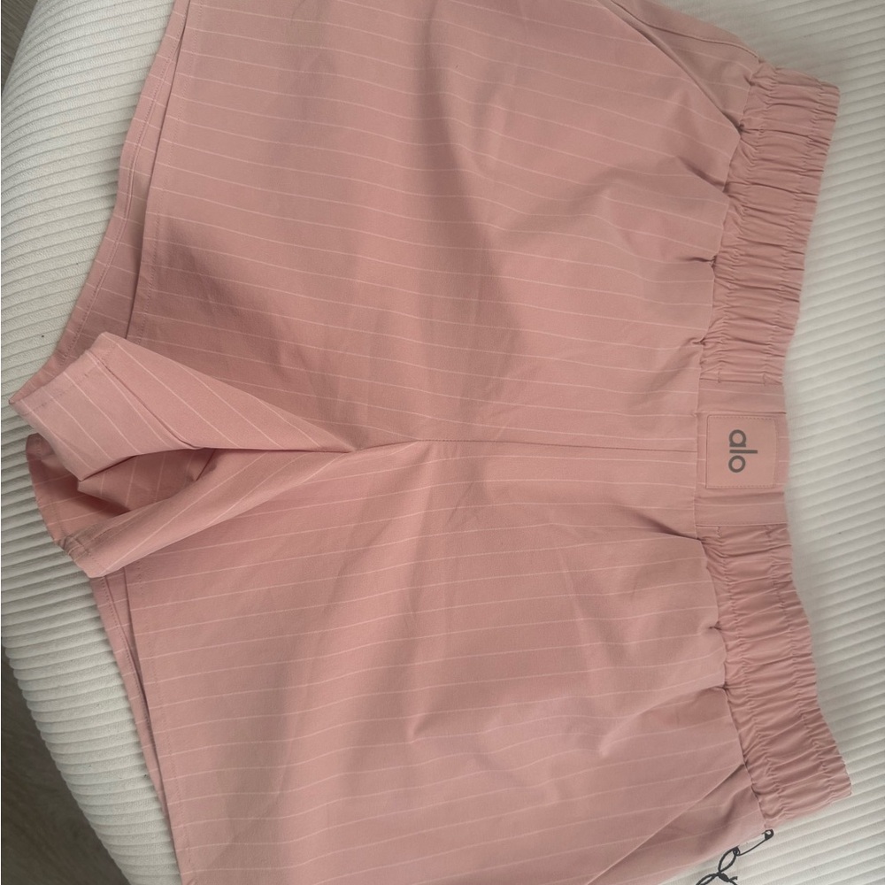 ALO Yoga Pink Athletic Shorts with Elastic Waistband
